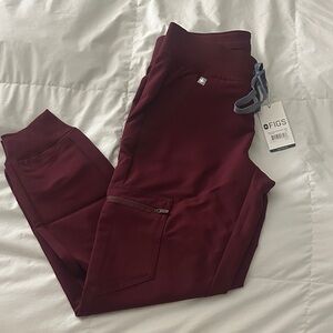 Figs  Maroon  Jogger scrub pants